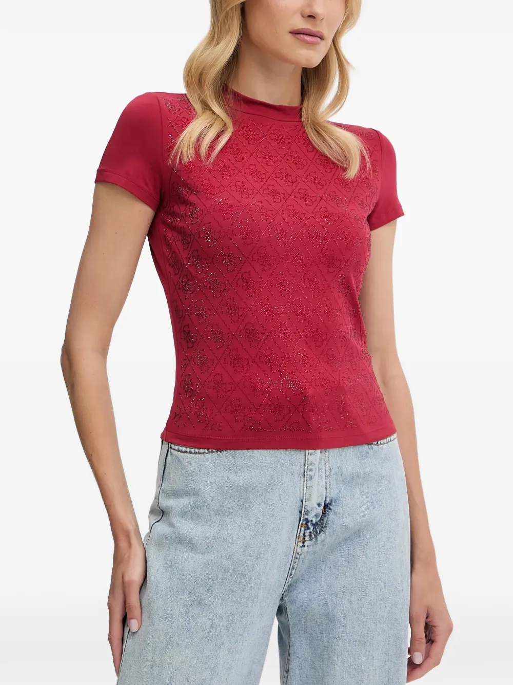GUESS USA T-shirt a maniche corte con motivo - Rosso
