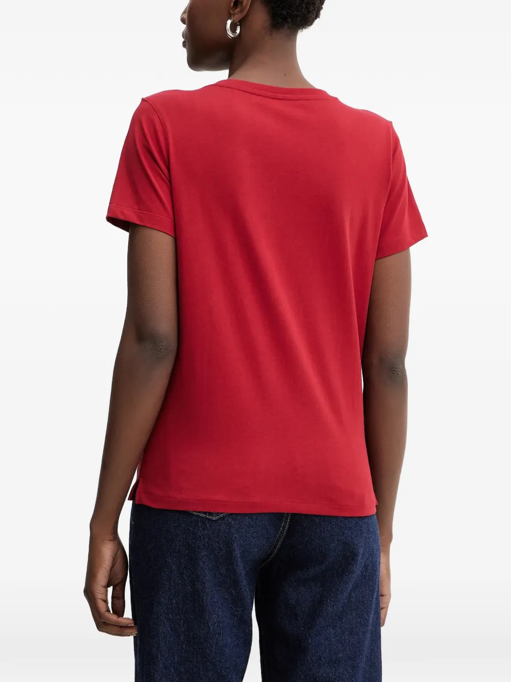 GUESS USA logo-embellished T-shirt Rood