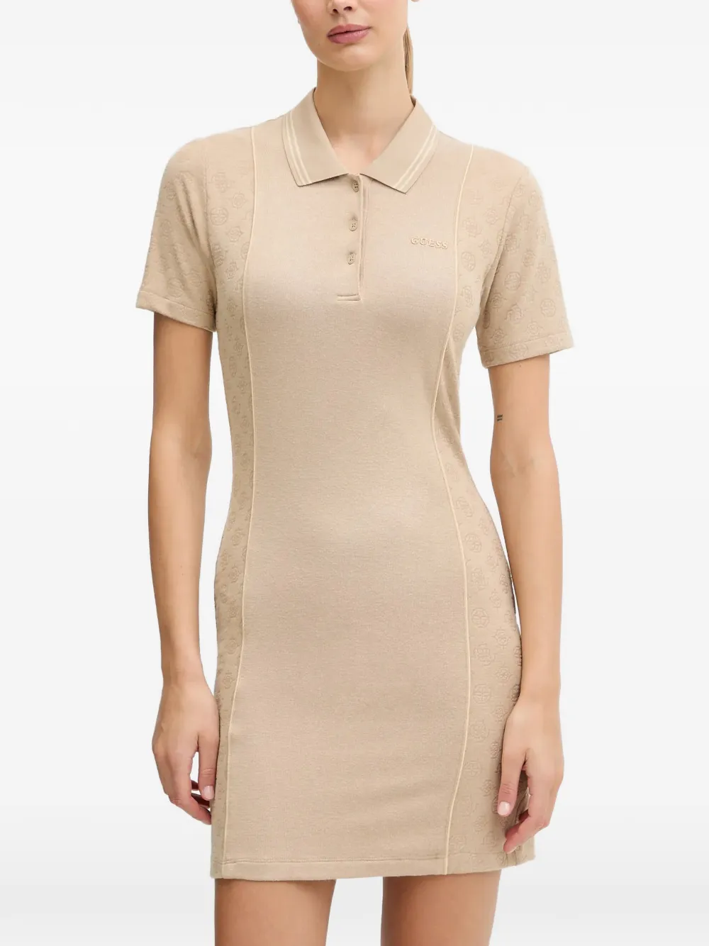 GUESS USA Abito corto modello polo Eco - Toni neutri