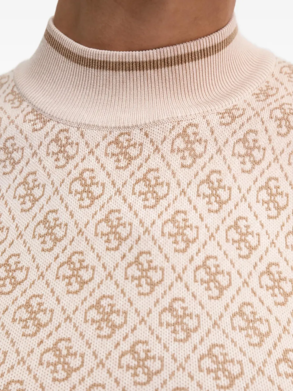 GUESS USA monogram-pattern sleeveless top Beige