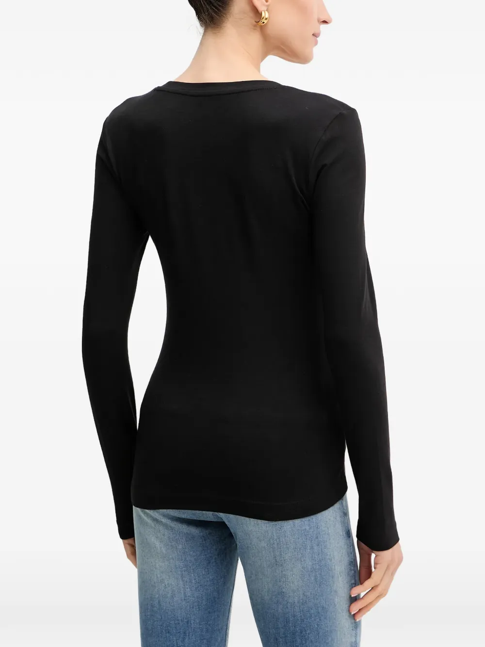 GUESS USA T-shirt verfraaid met kristallen Zwart