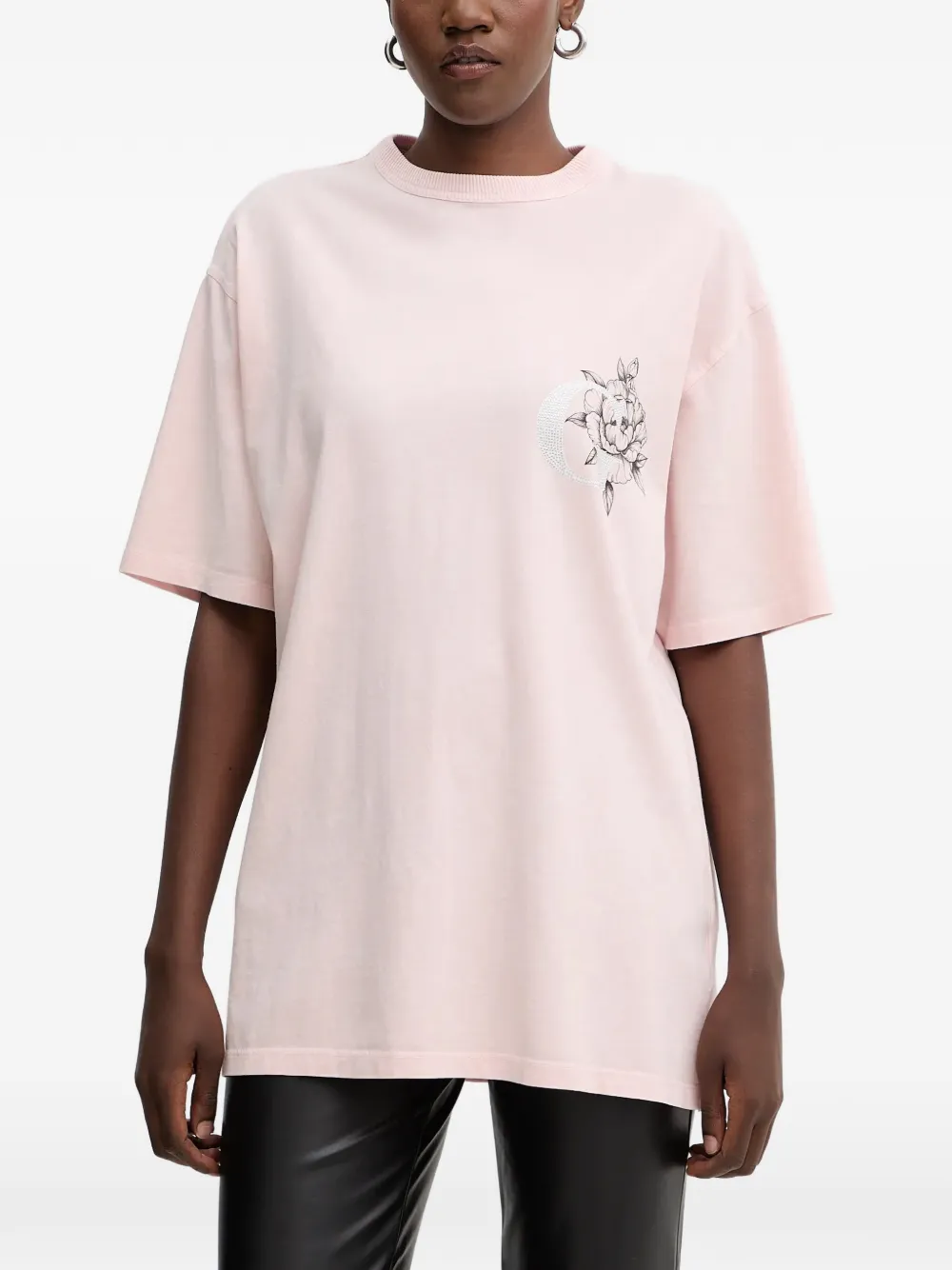 GUESS USA T-shirt a fiori - Rosa