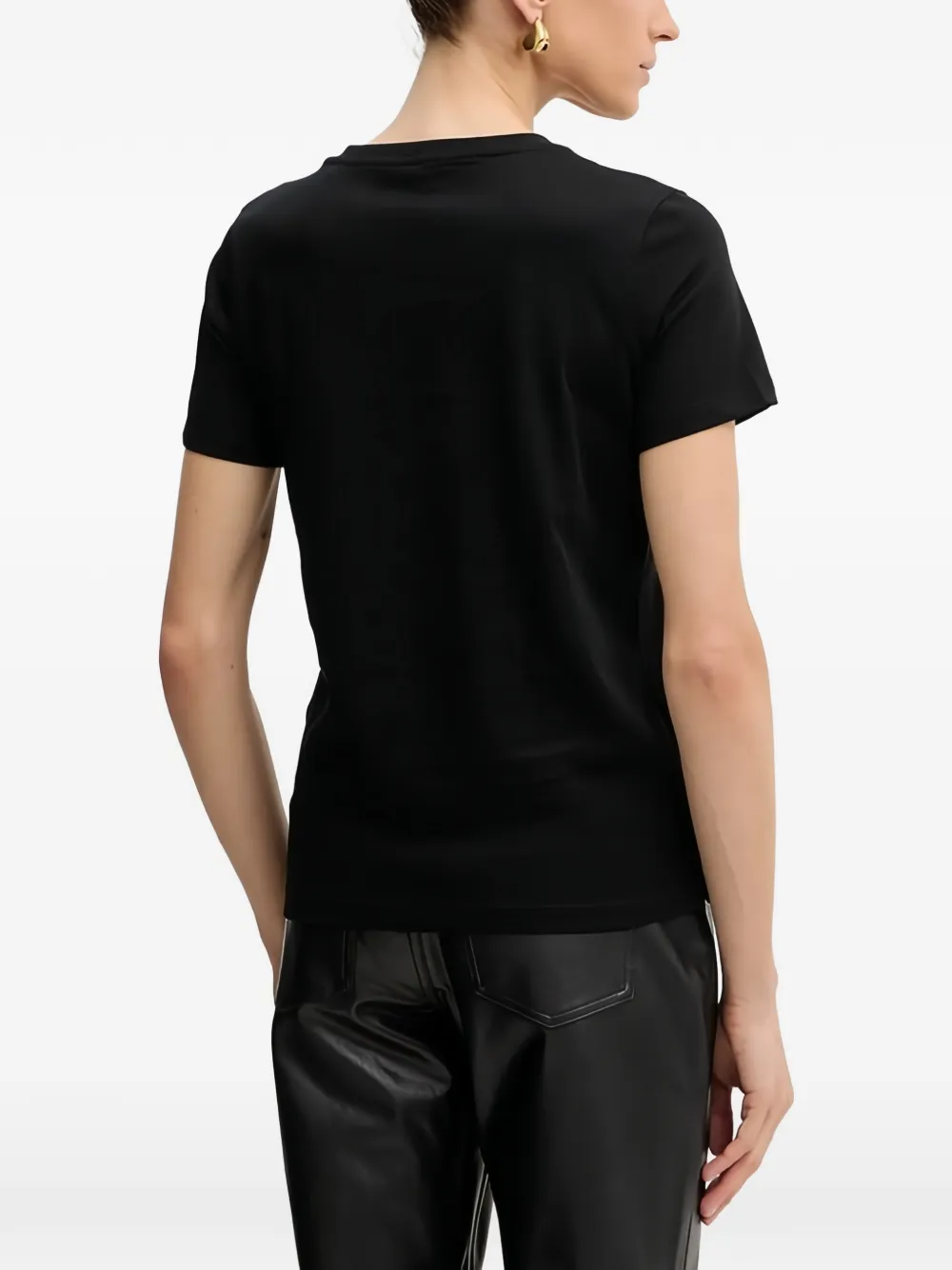 GUESS USA T-shirt verfraaid met stras en korte mouwen Zwart