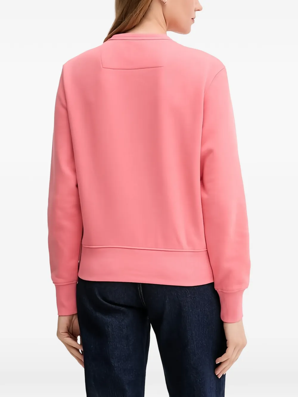 Guess Usa Triangle Logo Sweatshirt In Pink