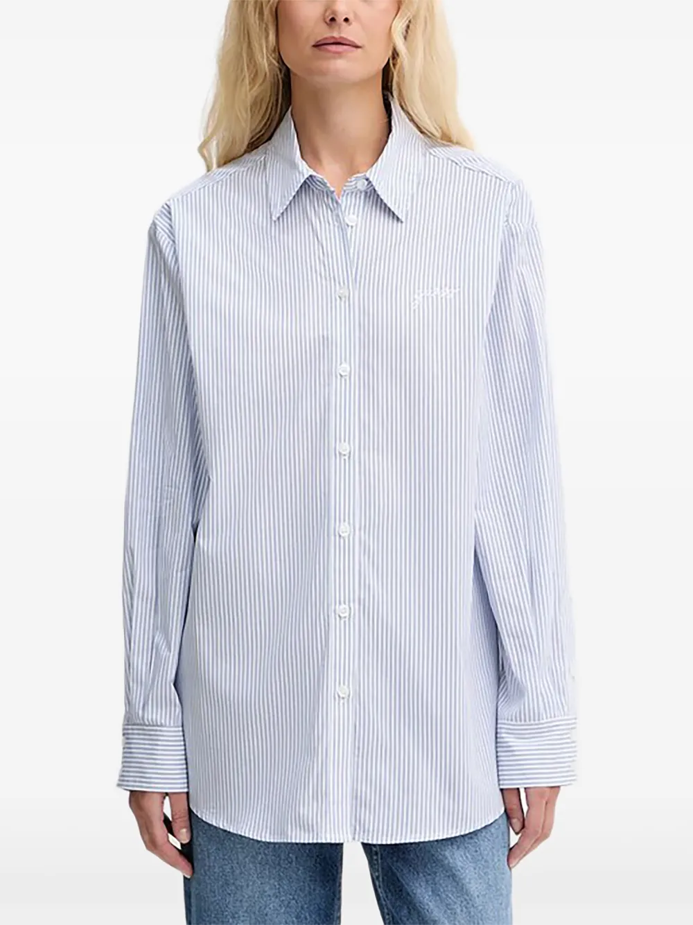 GUESS USA striped buttoned shirt - Blu
