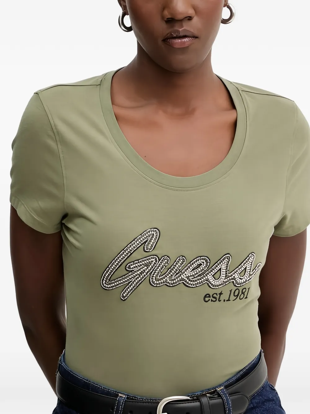 GUESS USA T-shirt verfraaid met logo Groen