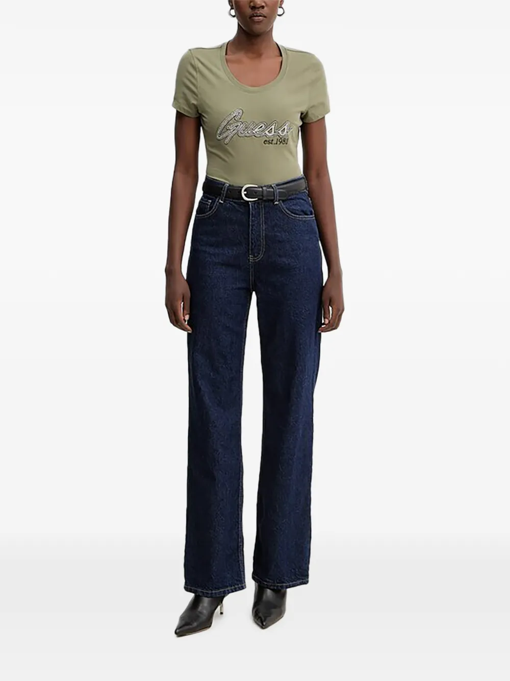 GUESS USA T-shirt verfraaid met logo Groen