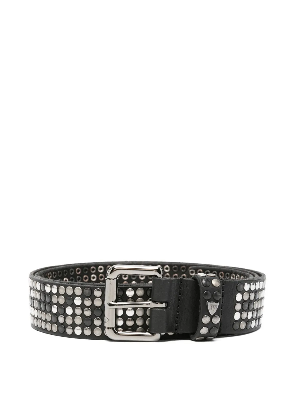 Htc Los Angeles studded leather belt - Nero