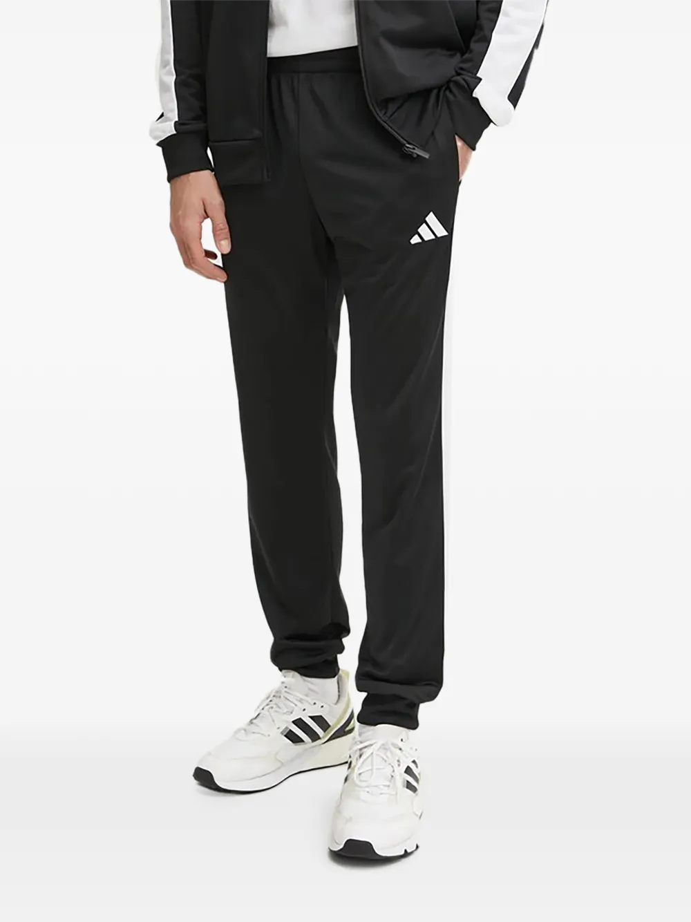 adidas Trainingspak met gestreept logo Zwart
