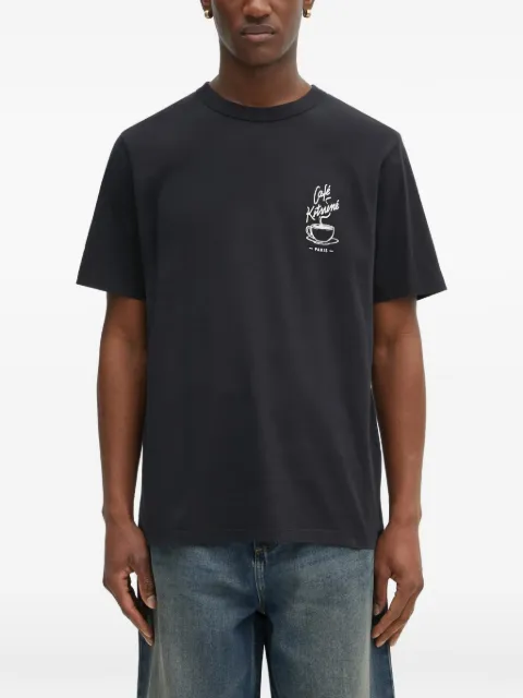 CAFÉ KITSUNÉ logo-print T-shirt