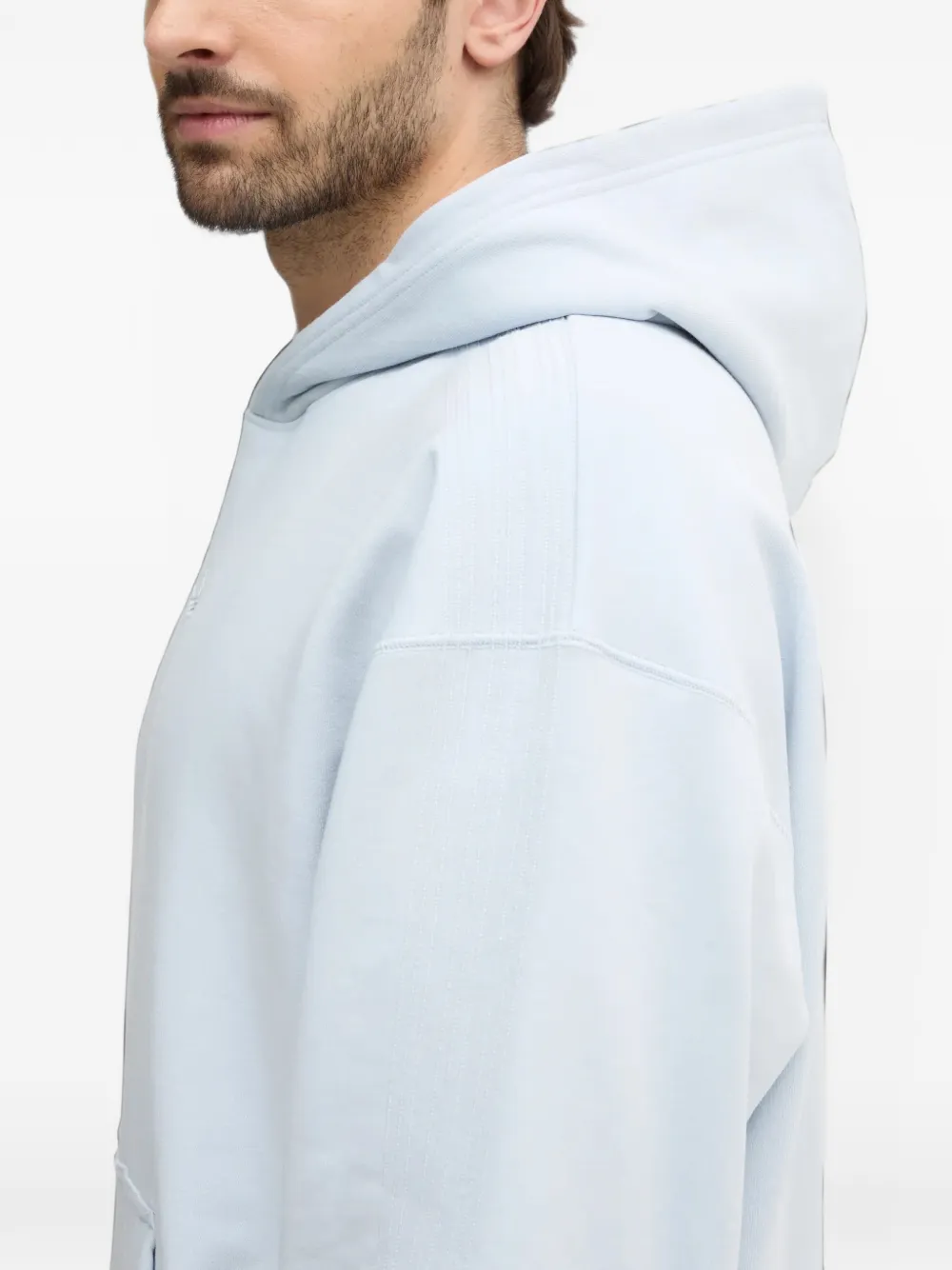 adidas Essential logo-embroidered hoodie Blauw