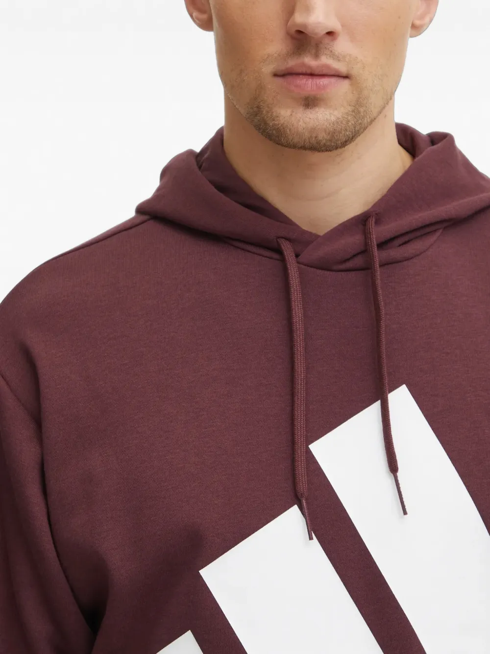 adidas Hoodie met logoprint Rood
