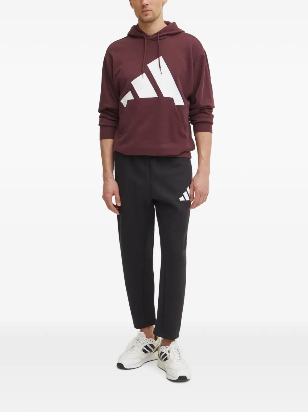 adidas Hoodie met logoprint Rood