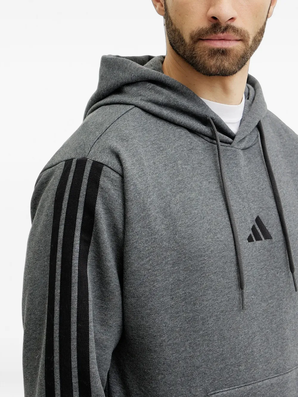 adidas Essentials 3-Stripes hoodie Grijs