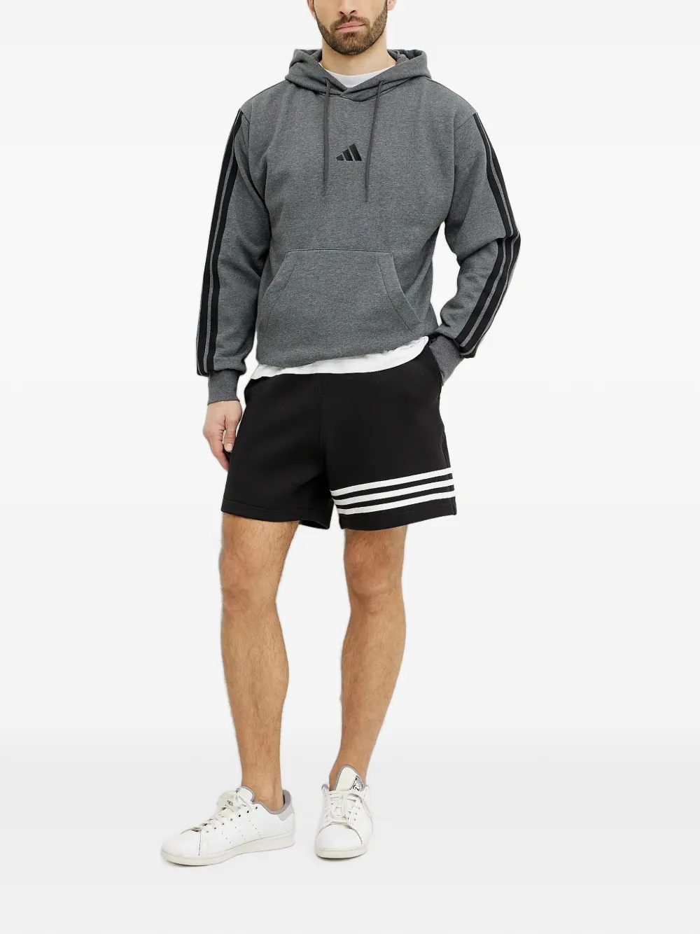adidas Essentials 3-Stripes hoodie Grijs