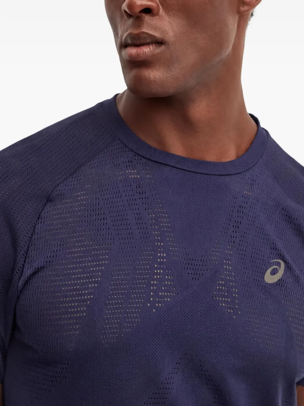 ASICS T-shirt met geperforeerd detail en raglan mouwen Blauw