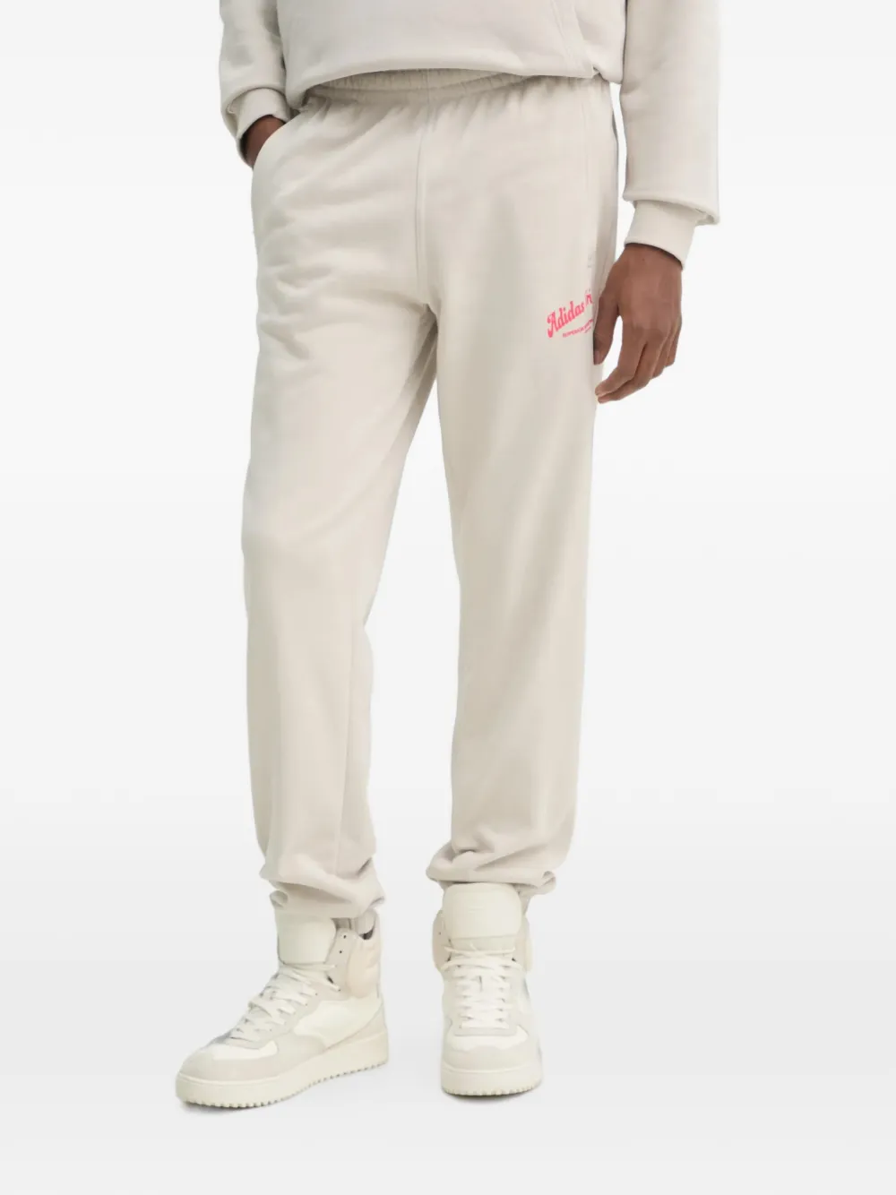 adidas Wabash logo-detail track pants - Nude
