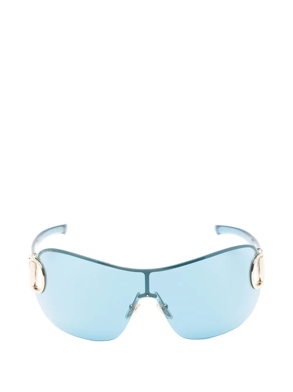 Gucci Eyewear frameless half-Horsebit sunglasses - Blu