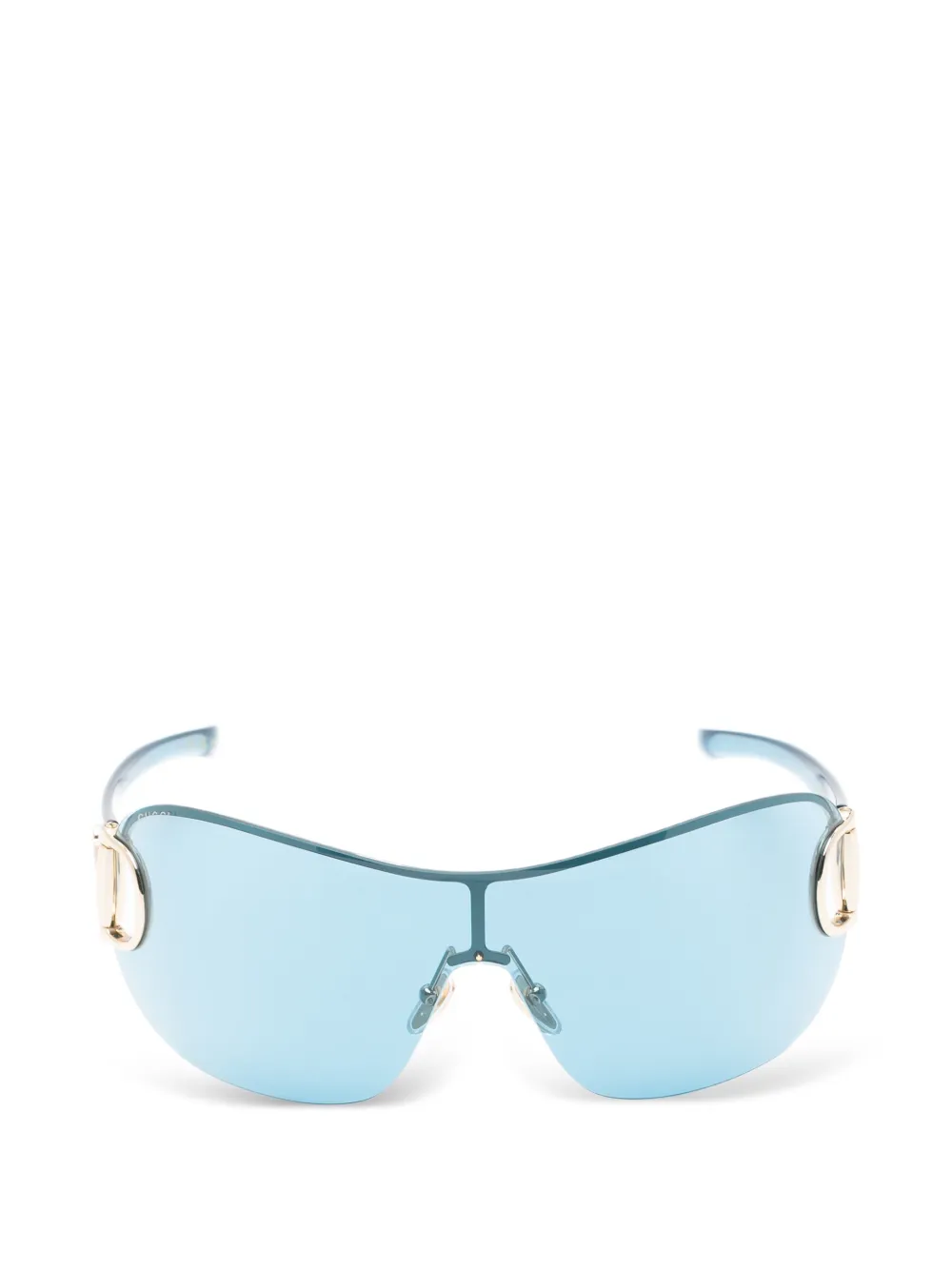 Gucci Eyewear frameless half-Horsebit sunglasses - Blu