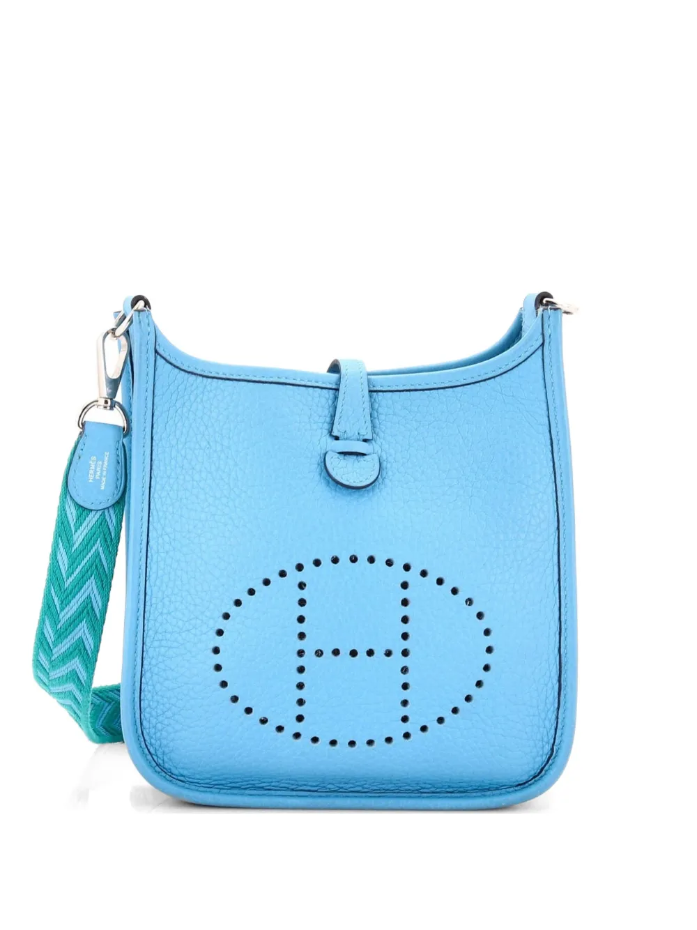 Hermès Pre-Owned Evelyne Bag Gen III Clemence TPM crossbody bag - Blue