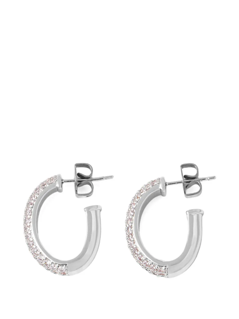 GUESS USA Essenzaembelished hoop earrings - Argento