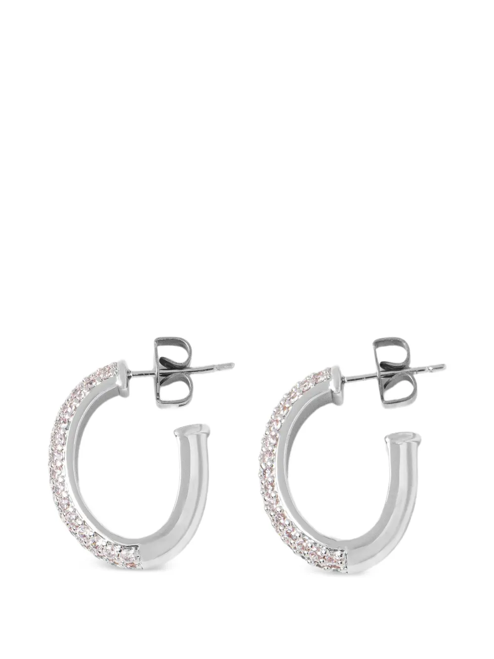 GUESS USA Essenzaembelished hoop earrings - Argento