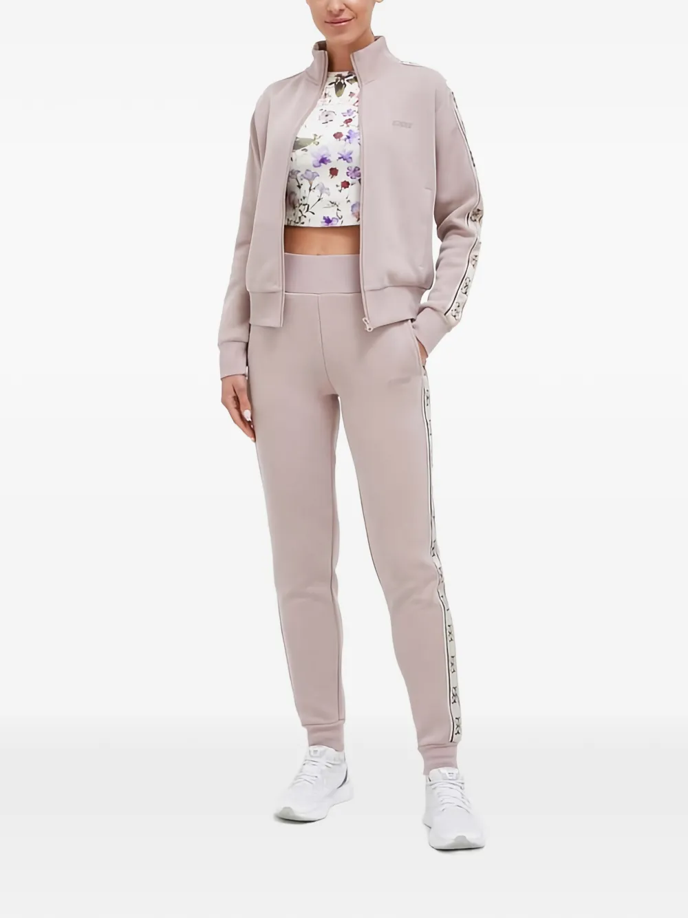 GUESS USA side-stripe track pants - Rosa