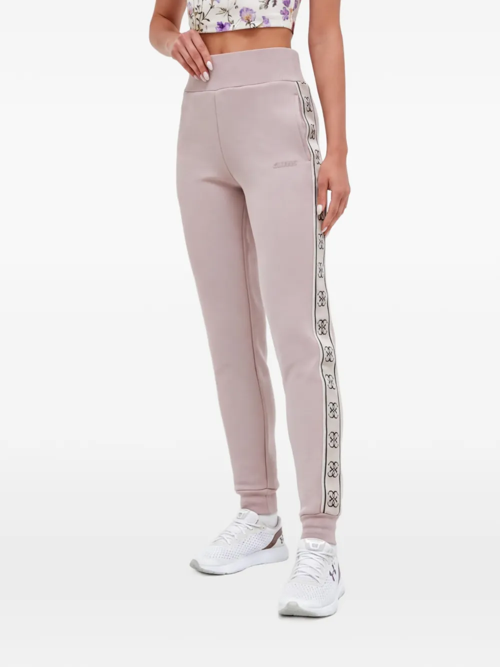 GUESS USA side-stripe track pants - Rosa