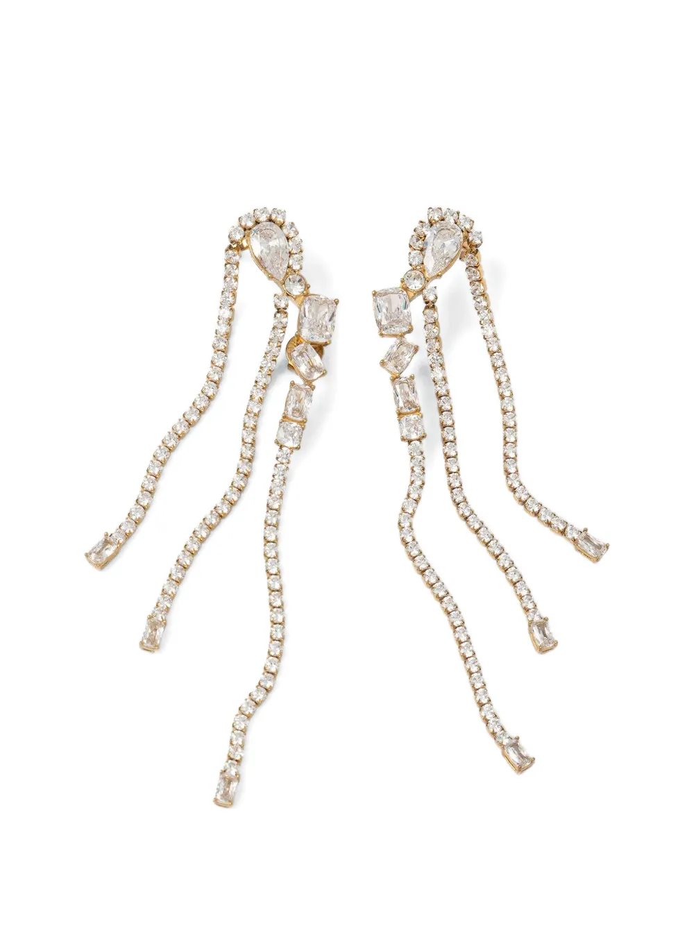 GUESS USA crystal-embellished drop earrings - Oro