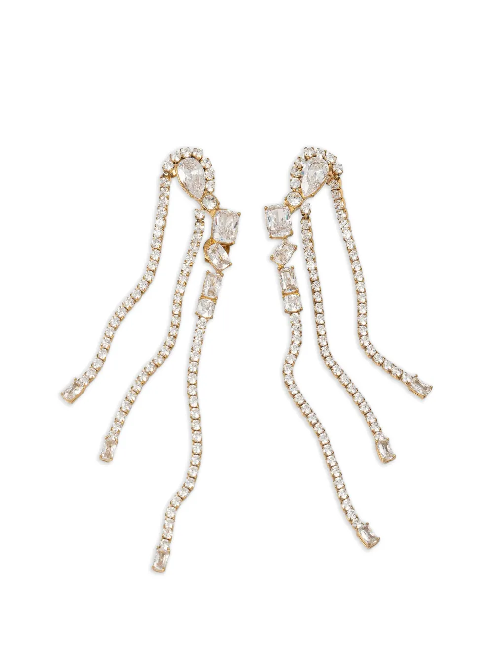 GUESS USA crystal-embellished drop earrings - Oro
