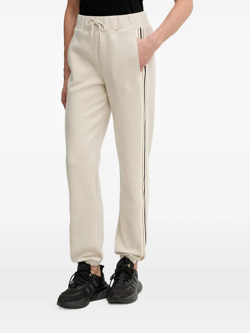 GUESS USA Muriel stripe-detail track pants - Toni neutri