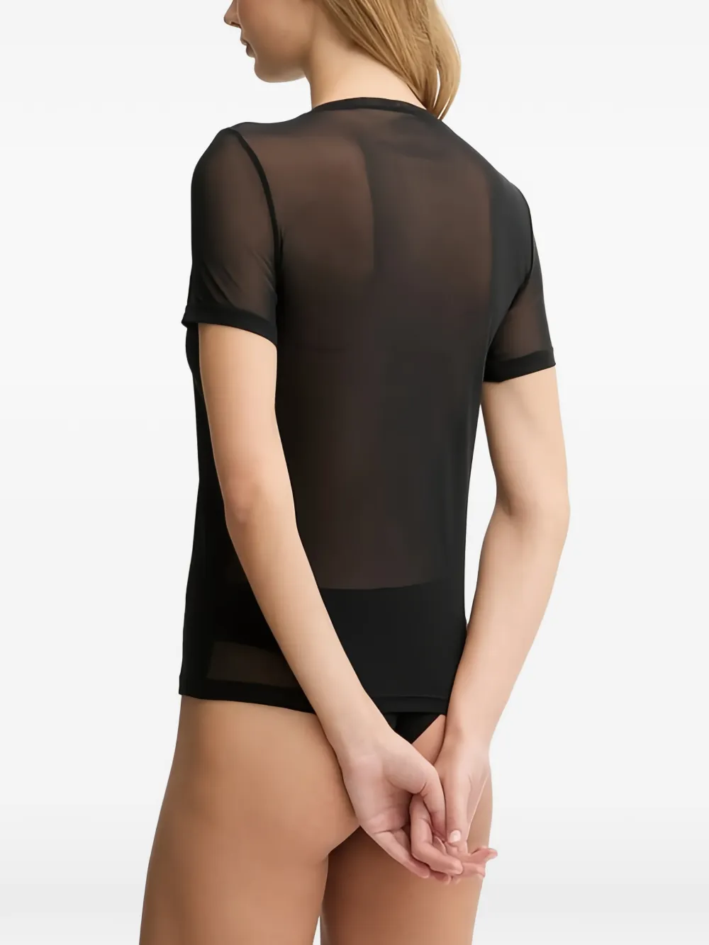 GUESS USA T-shirt en slip met logo van stras Zwart