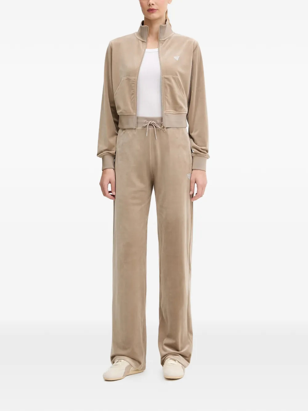GUESS USA Verfraaide trainingsbroek Beige
