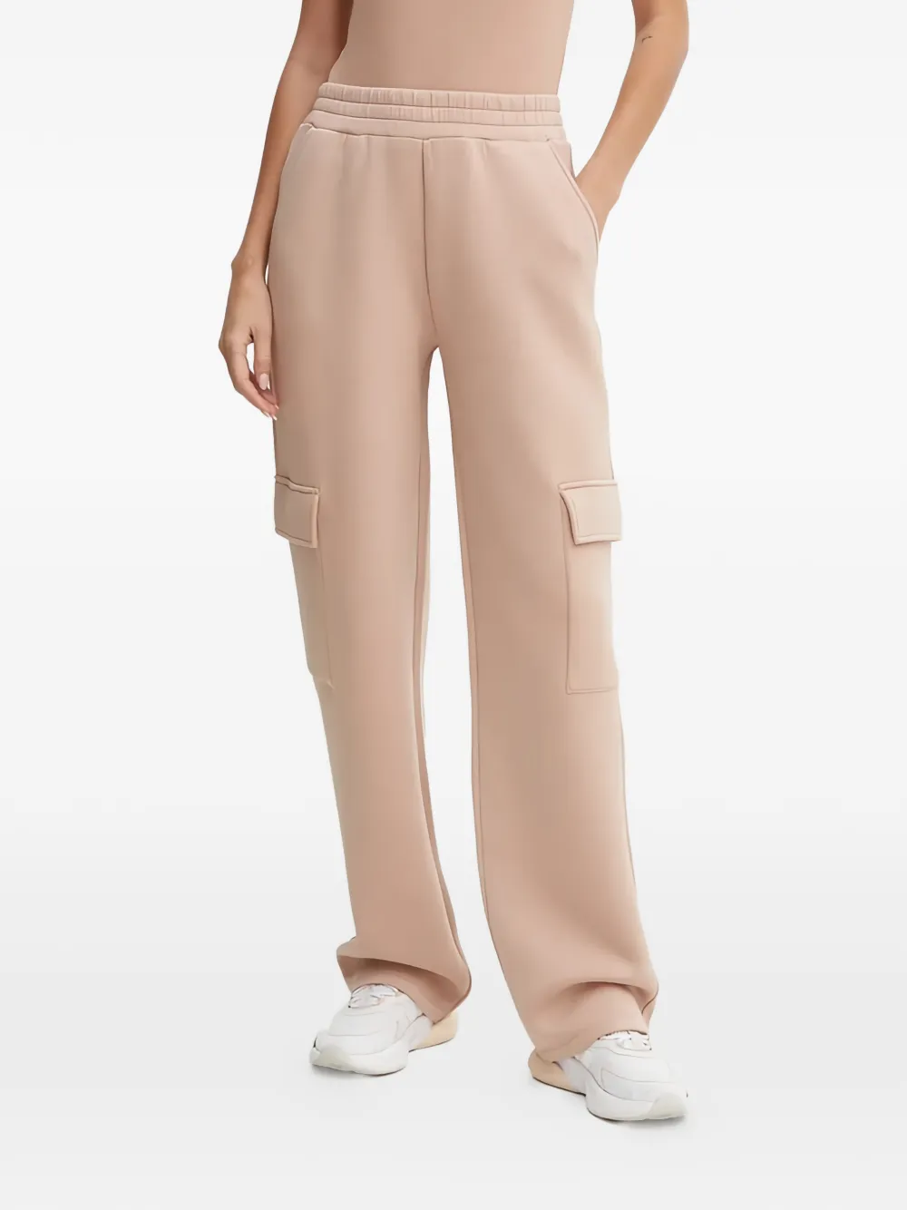 Guess Usa Cargo-pocket Track Pants In Nude