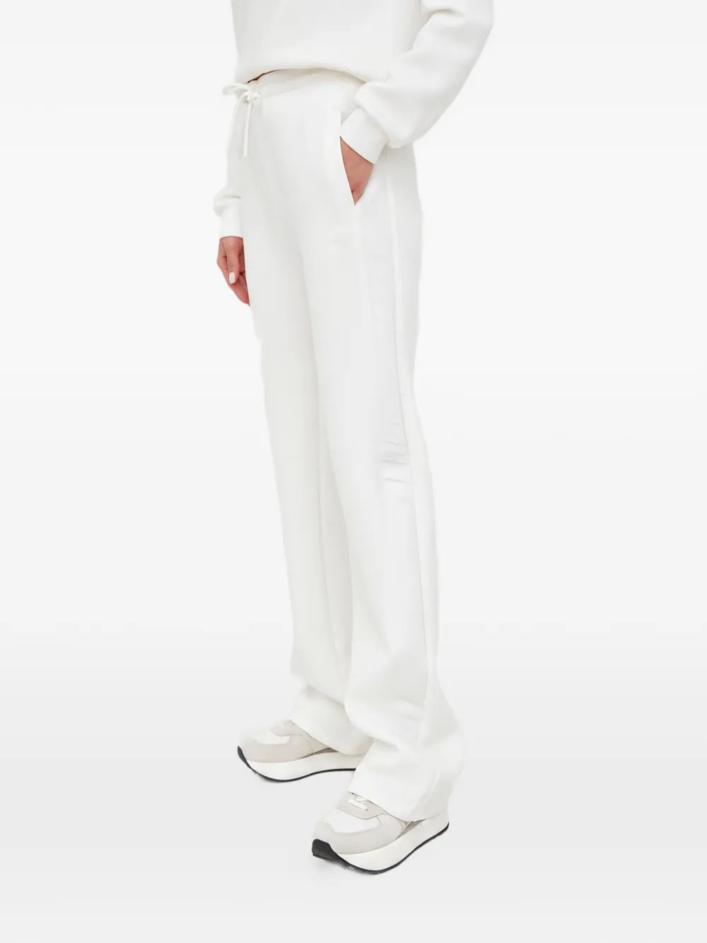 GUESS USA drawstring logo-patch track pants - Bianco