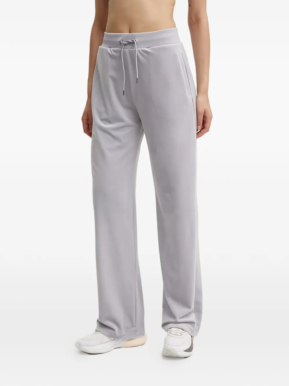 Guess Usa Rhinestone-embelished Drawstring-fastening Trousers In White