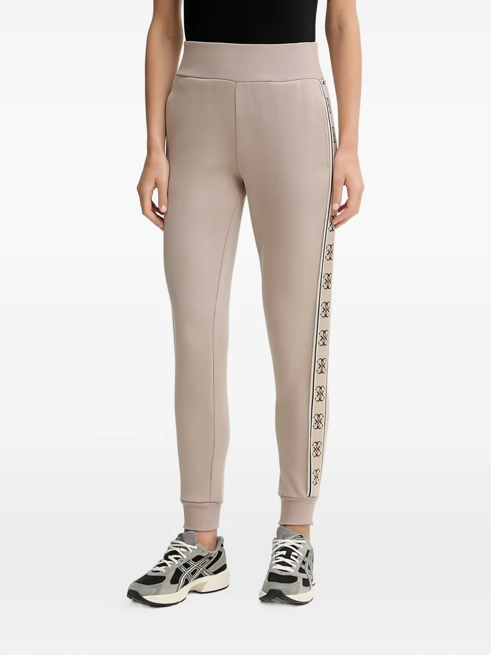 GUESS USA logo stripe trousers - Toni neutri