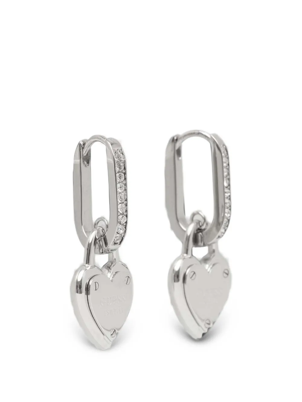 GUESS USA heart-shape earrings - Argento