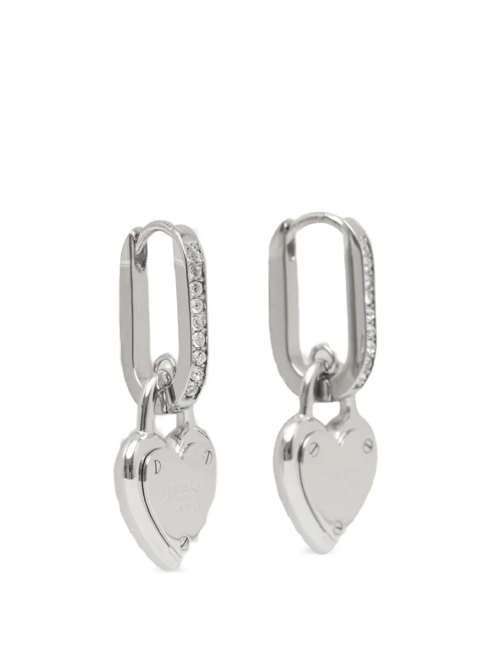 GUESS USA heart-shape earrings - Argento
