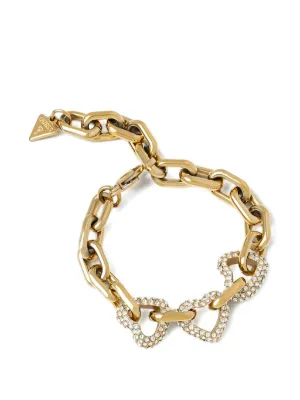 Saint Laurent Cassandre heart-charm Bracelet | Gold | FARFETCH CA