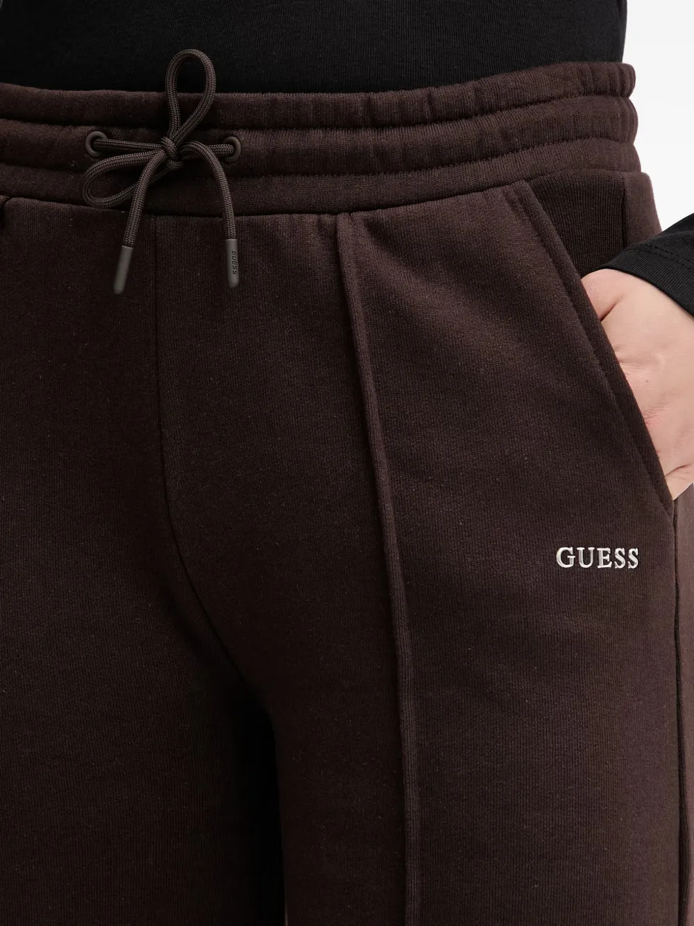 GUESS USA Trainingsbroek met trekkoordtaille Bruin