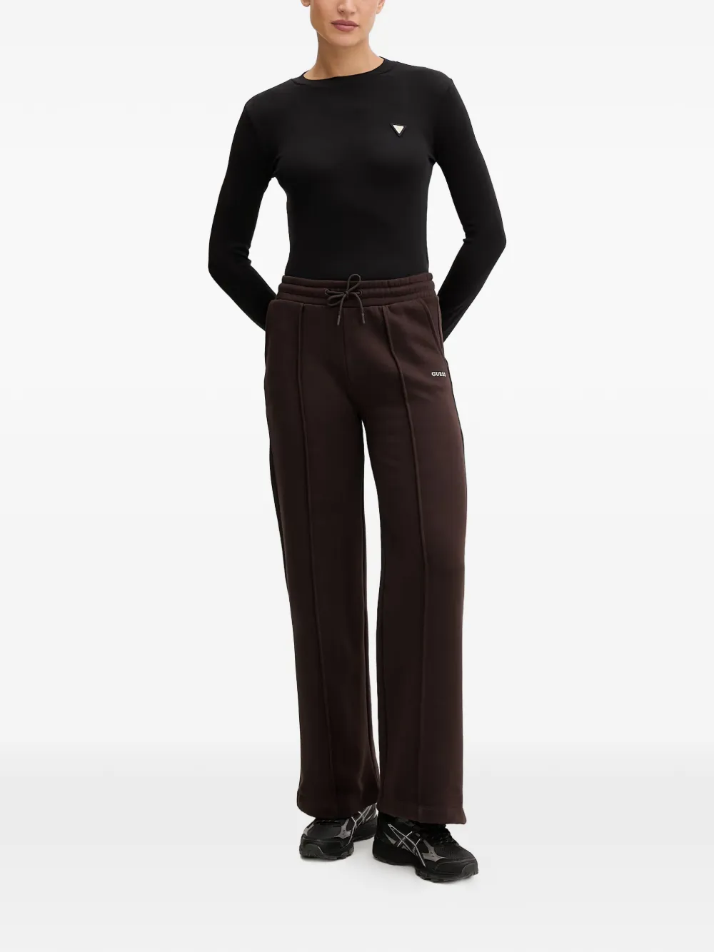 GUESS USA Trainingsbroek met trekkoordtaille Bruin