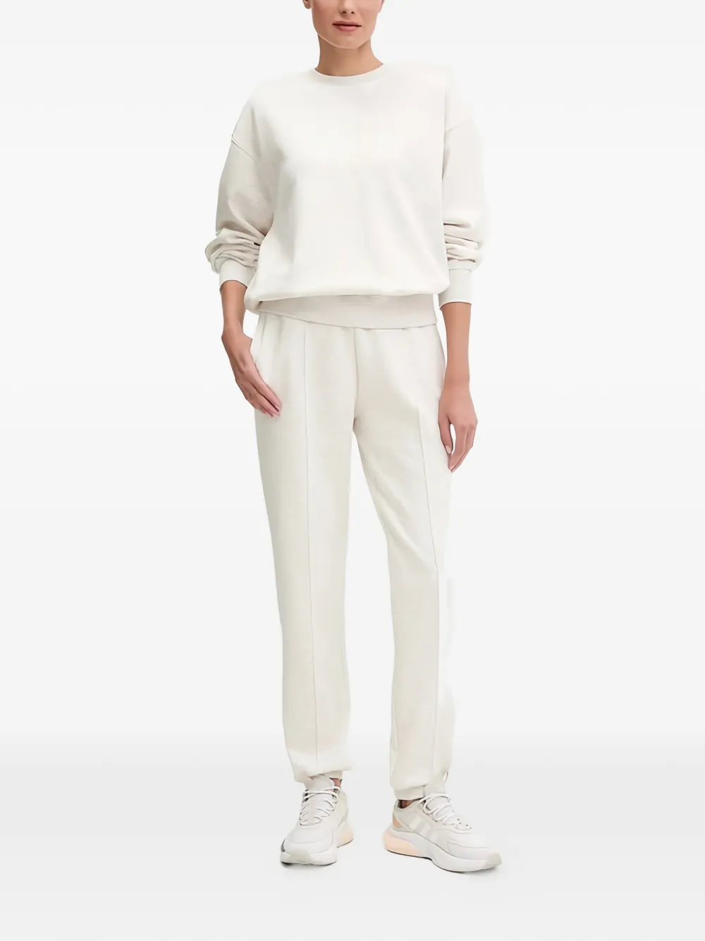 GUESS USA logo print trousers - Toni neutri