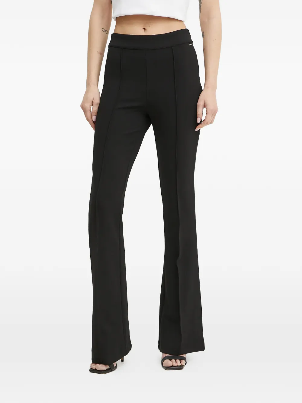 GUESS USA high-waist flared trousers - Schwarz