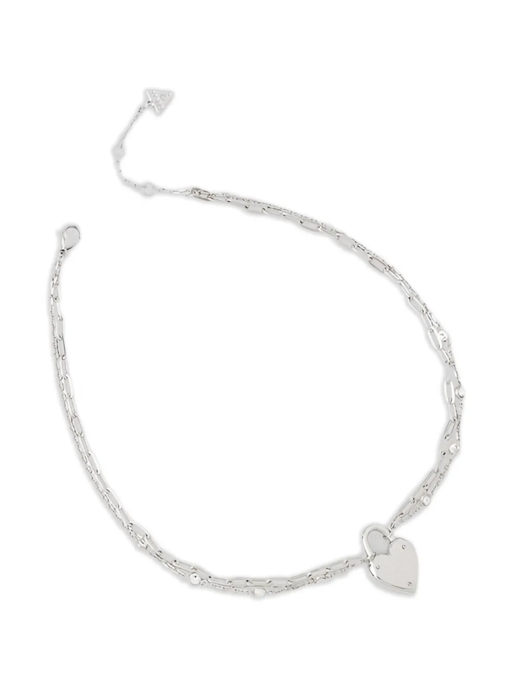 GUESS USA heart-pendant necklace - Argento