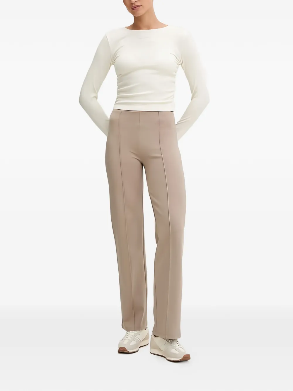 GUESS USA Broek met afwerking Beige