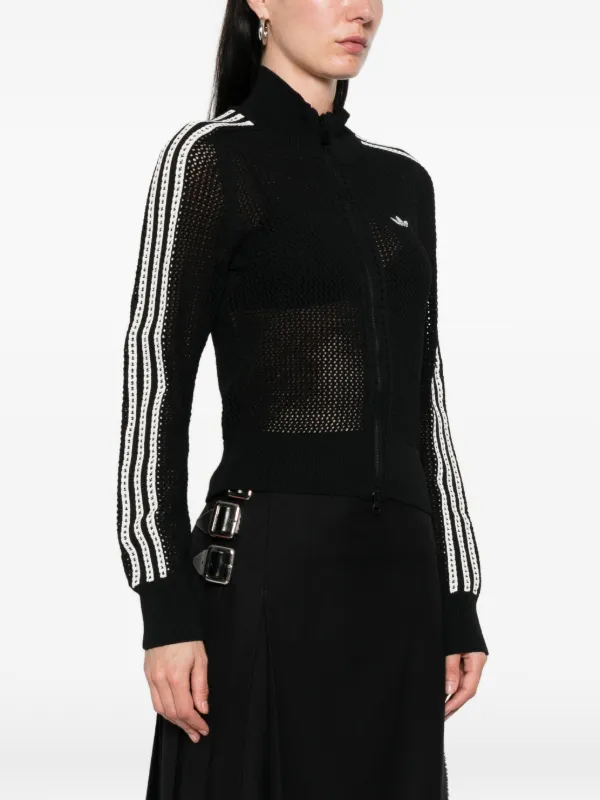Adidas three-stripes Zip Cardigan | Black | FARFETCH