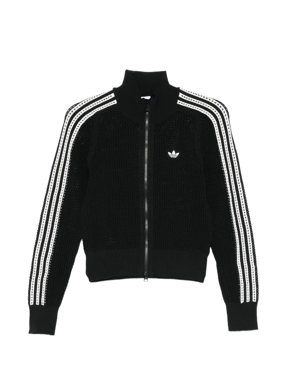 adidas three-stripes zip cardigan - Nero