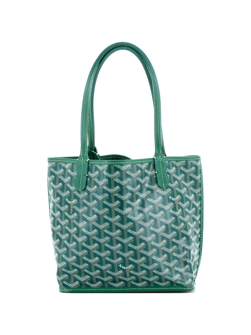 Goyard Pre-Owned Anjou Reversible Tote Coated Canvas Mini satchel - Verde
