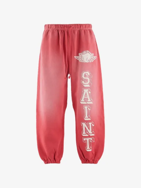 SAINT MXXXXXX logo-print track pants
